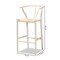 Baxton Studio Paxton Modern & Contemporary White Finished Wood Bar Stool, PK2 201-2PC-12341 - alternate 6
